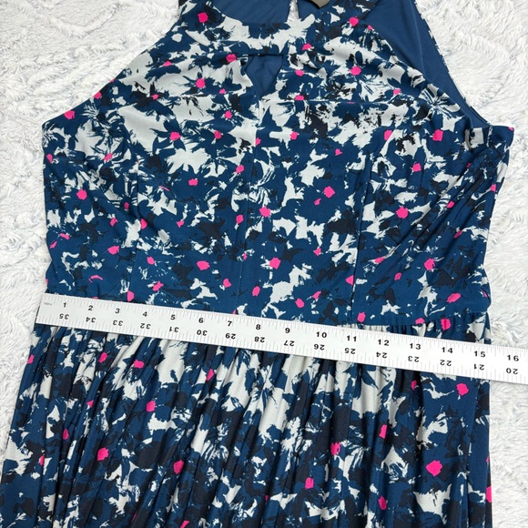 Taylor Blue Floral Prairie Maxi Dress Sleeveless Size 10 - Picture 8 of 10